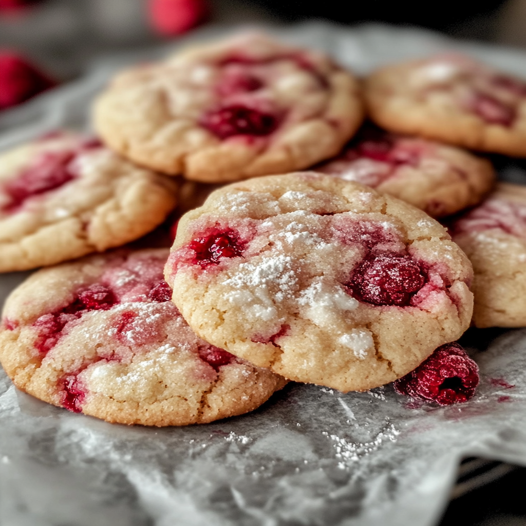 Soft and Chewy Raspberry Sugar Cookies