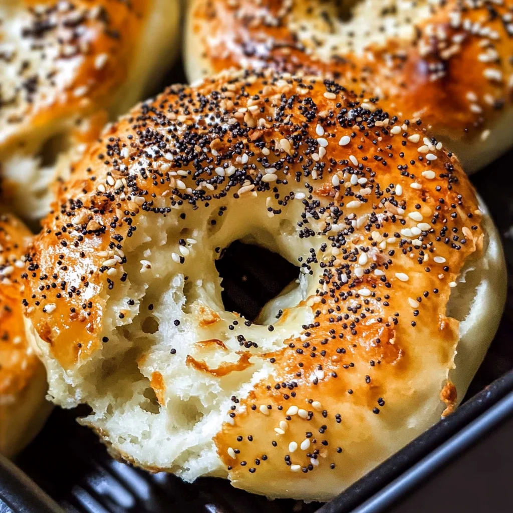 Air Fryer Protein Bagels