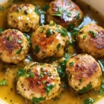 Chicken Meatballs in Lemon Butter Caper Sauce