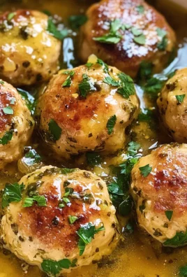 Chicken Meatballs in Lemon Butter Caper Sauce