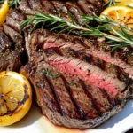 Grilled Tuscan Steak with Lemon, Garlic, and Rosemary