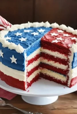 Red, White and Blue Layered Flag Cake