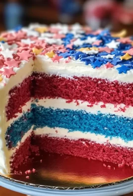 Red, White and Blue Layered Flag Cake