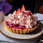 Rhubarb Cream Tart with Strawberry Meringue
