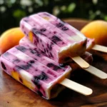 Creamy Blackberry Peach Popsicles