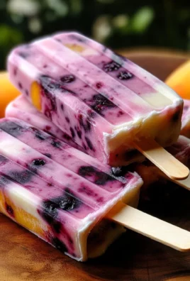 Creamy Blackberry Peach Popsicles
