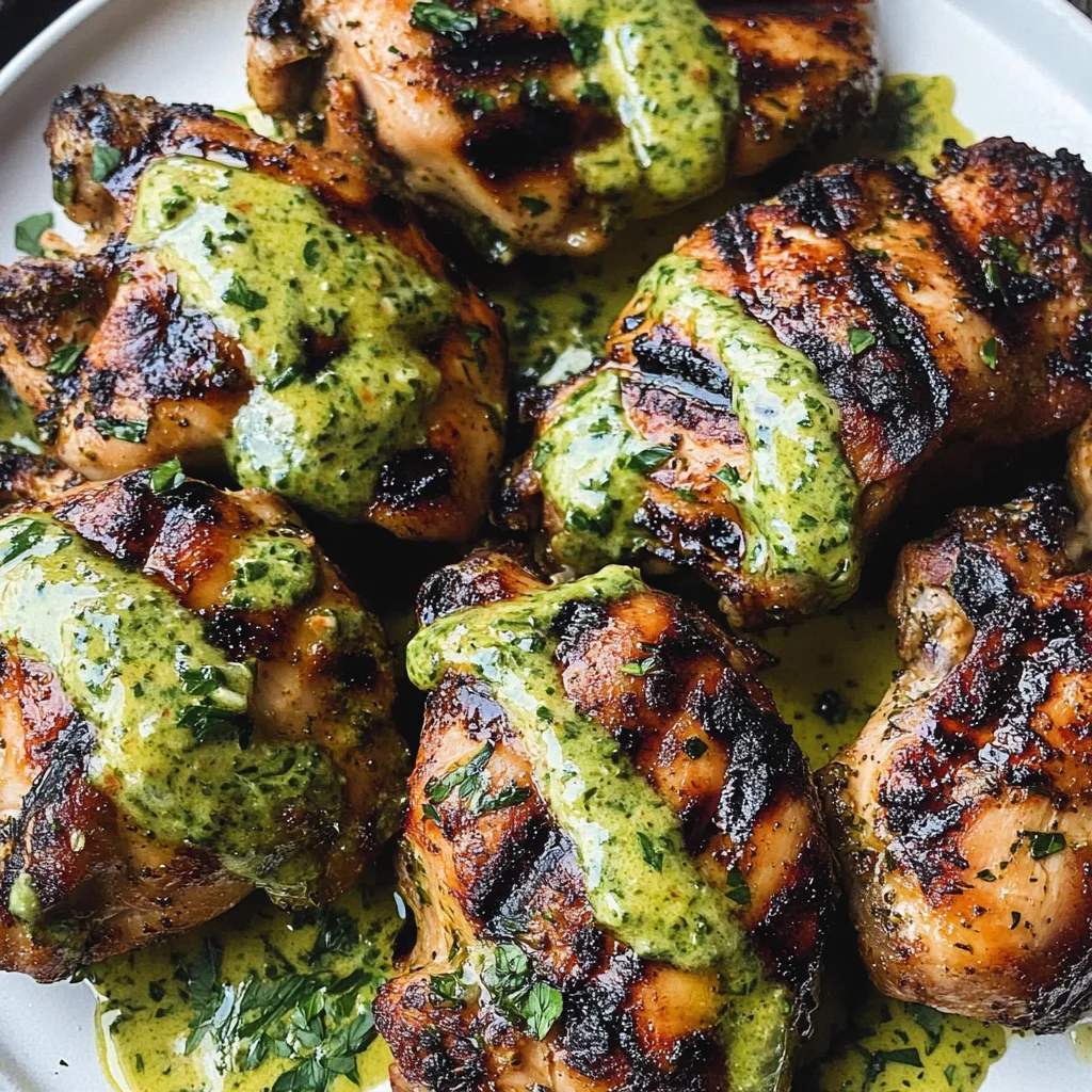 Green Goddess Grilled Boneless Chicken Thighs