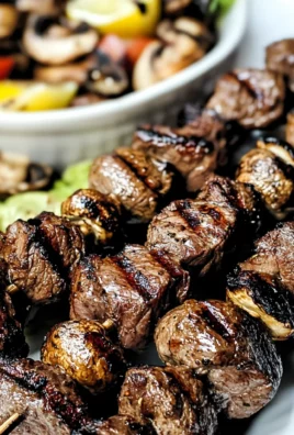 Grilled Steak Kabobs (with Mushrooms)