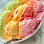 Homemade Rainbow Sherbet