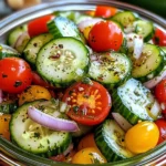 Marinated Cucumbers, Onions, and Tomatoes