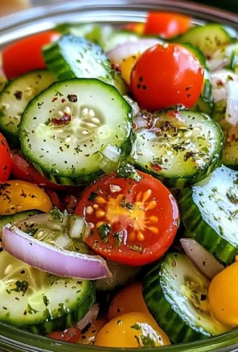 Marinated Cucumbers, Onions, and Tomatoes