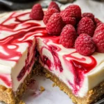 No Bake White Chocolate Raspberry Cheesecake
