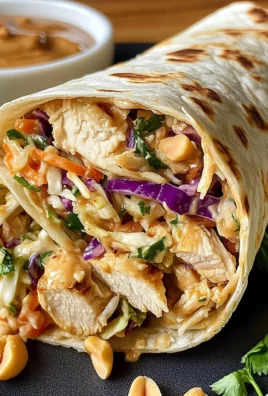 No recipe foundThai Chicken Wraps with Peanut Sauce