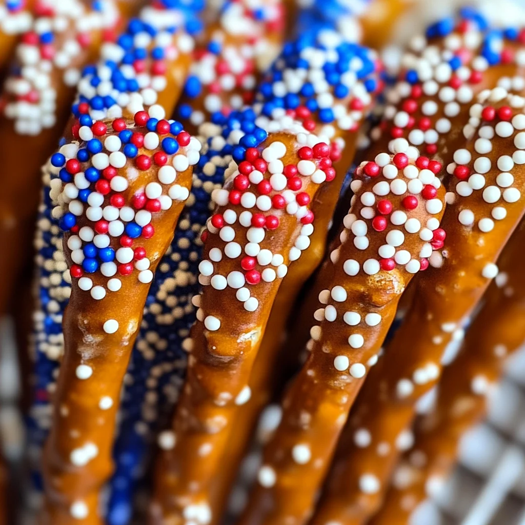 Patriotic Pretzel Rods