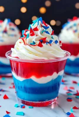 Red, White & Blue Jello Cups
