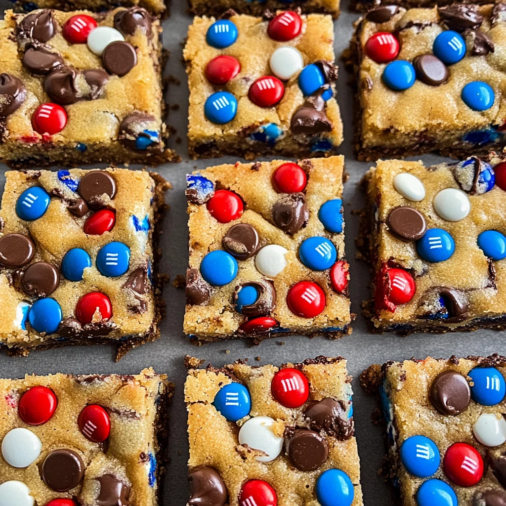 Red, White & Blue M&M'S Cookie Bars
