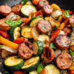 Skillet Sausage and Zucchini