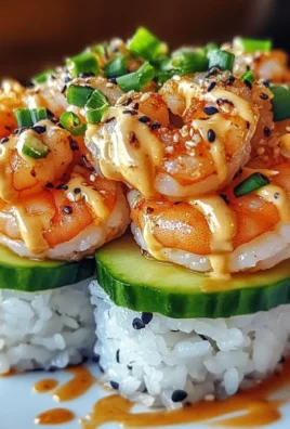 Spicy Shrimp Sushi Stacks