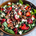 Spinach Strawberry Salad with Pecans