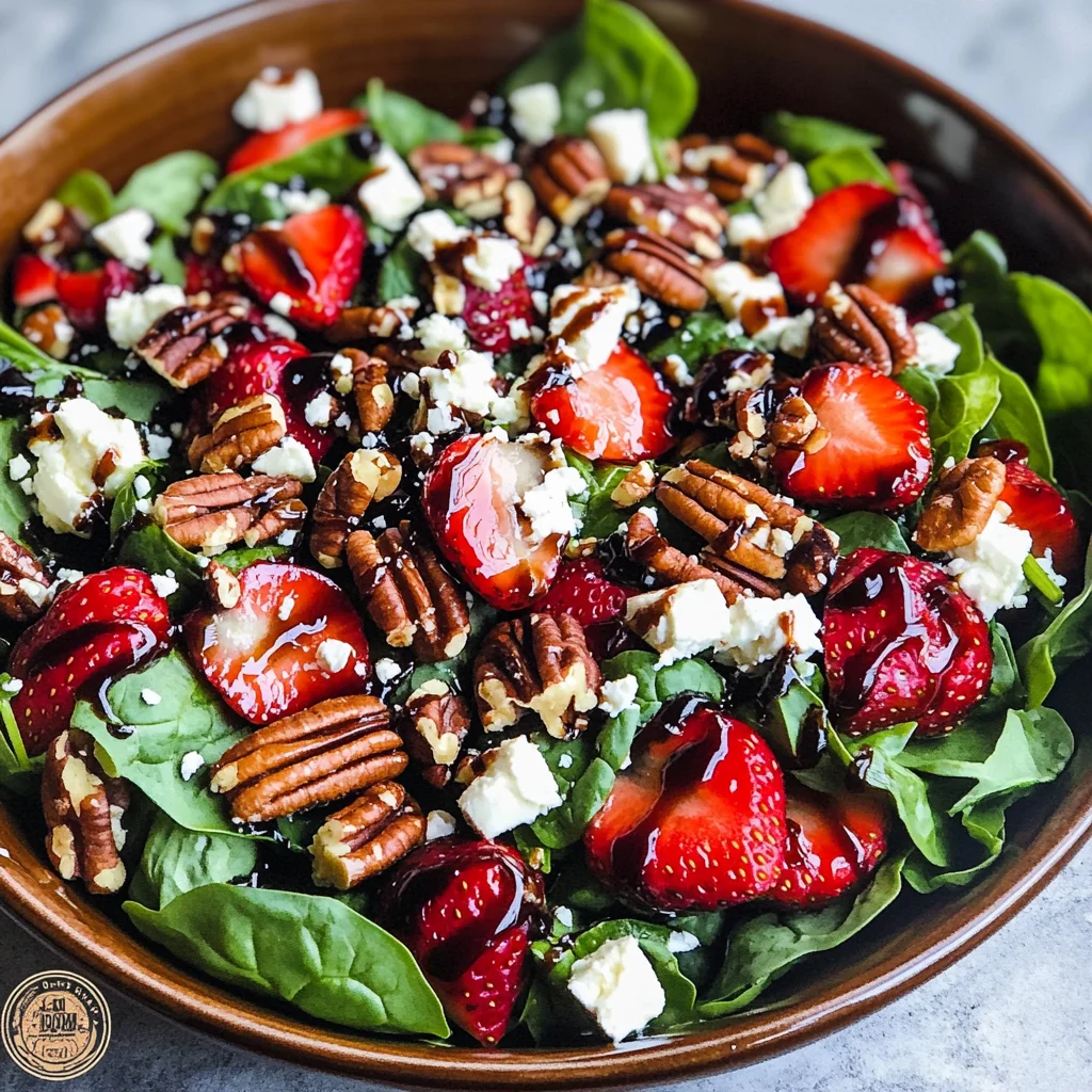 Spinach Strawberry Salad with Pecans