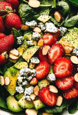 Strawberry Avocado Spinach Salad with Poppyseed Dressing