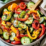 Viral TikTok Cucumber & Bell Pepper Salad
