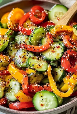Viral TikTok Cucumber & Bell Pepper Salad