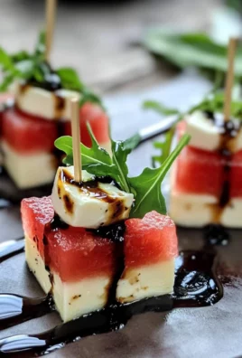 Watermelon Brie Bites
