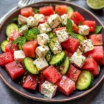 Watermelon Cucumber Salad Recipe