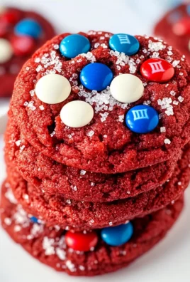 4th of July Red Velvet Cake Mix Cookies 