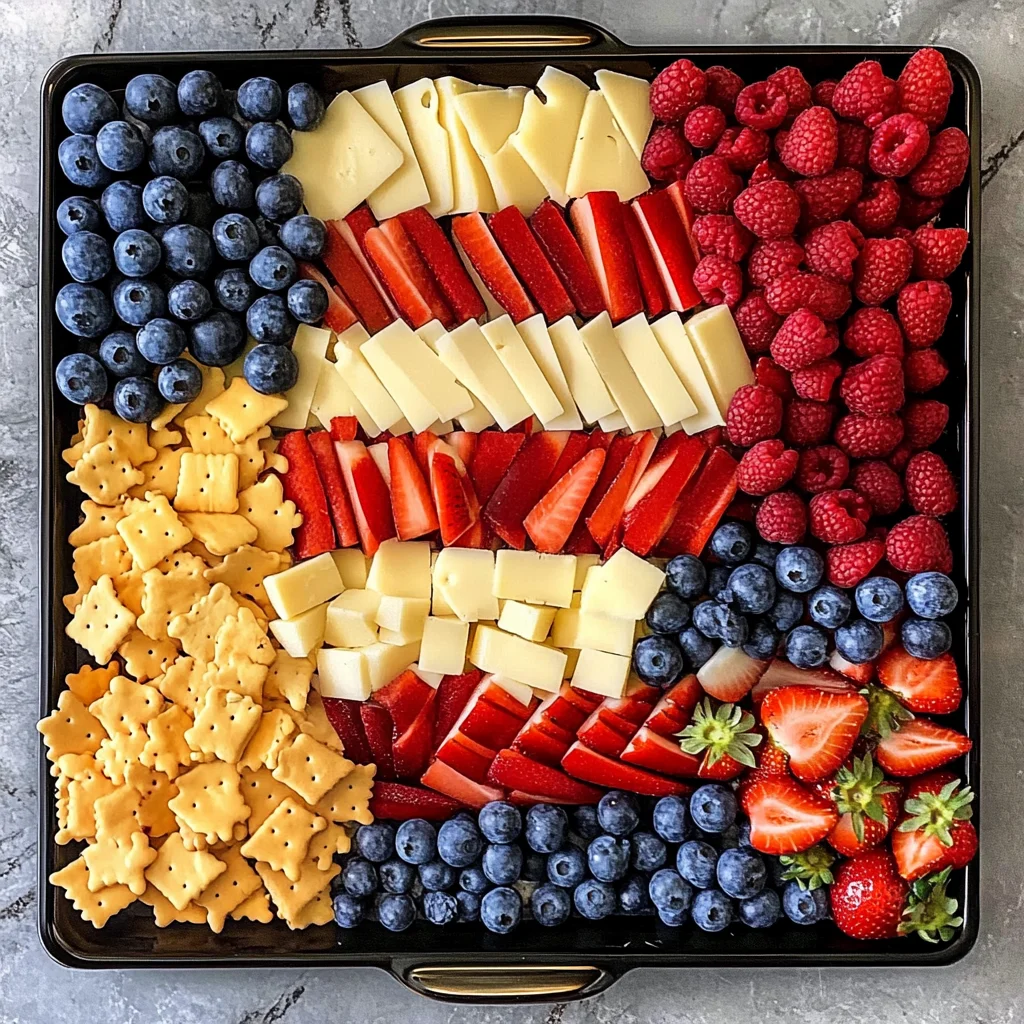 American Flag Cheese Tray