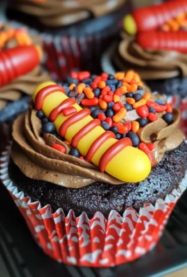 BBQ Cupcakes with Grilled Hot Dogs