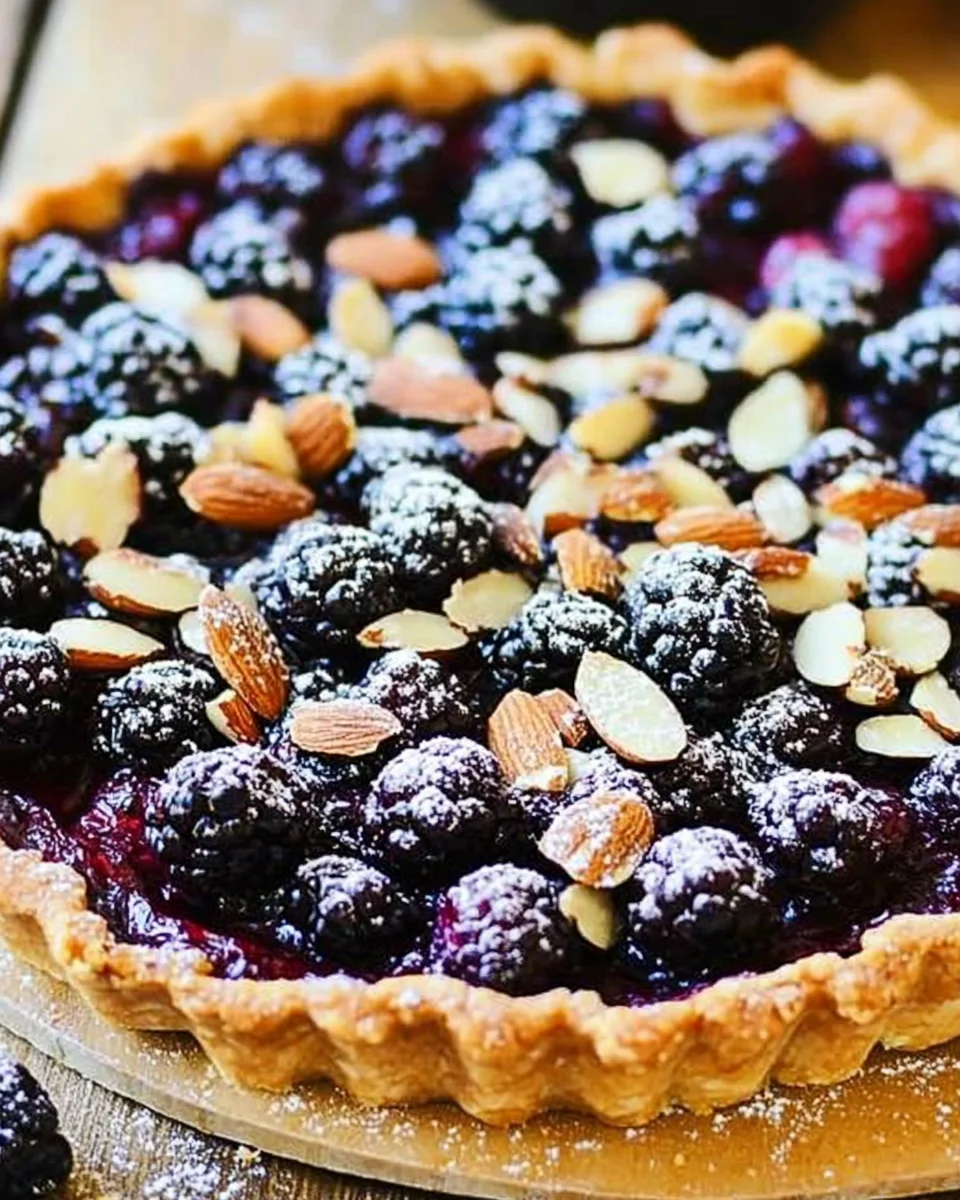Blackberry Tart with Toasted Almonds