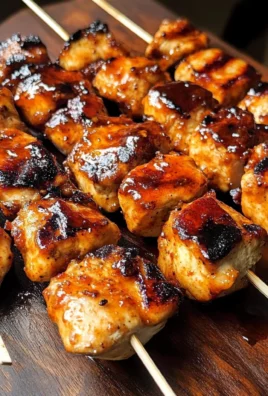 Bourbon Turkey Bacon BBQ Chicken Kebabs Recipe