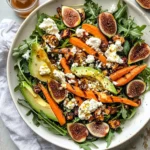 Carrot Arugula Salad with Fig, Goat Cheese & Avocado