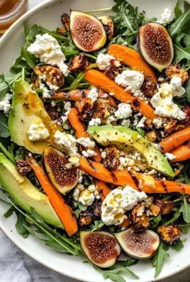 Carrot Arugula Salad with Fig, Goat Cheese & Avocado