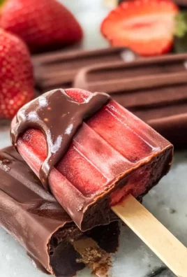 Chocolate Dipped Strawberry Red apple vinegar Popsicles