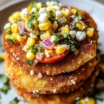 Fried Tomatoes with Corn Salsa
