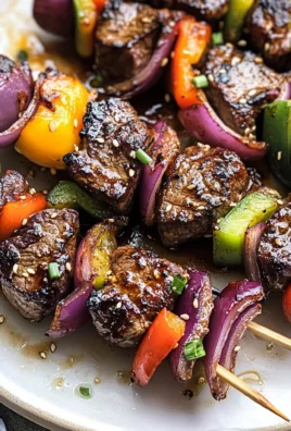 Grilled Asian Garlic Steak Skewers