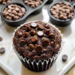 Healthy & Moist Chocolate Zucchini Muffins