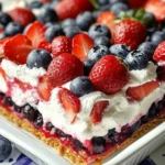 No Bake Summer Berry Lasagna