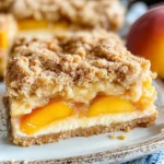 Peach Cobbler Cheesecake Bars
