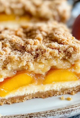 Peach Cobbler Cheesecake Bars
