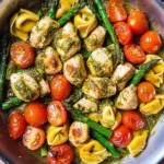 Pesto Chicken Tortellini and Veggies