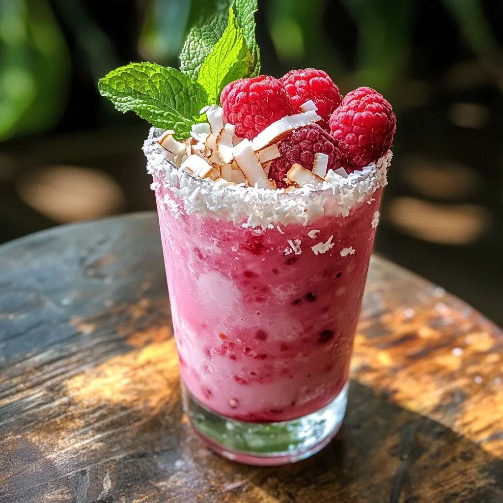Raspberry Coconut Mojito