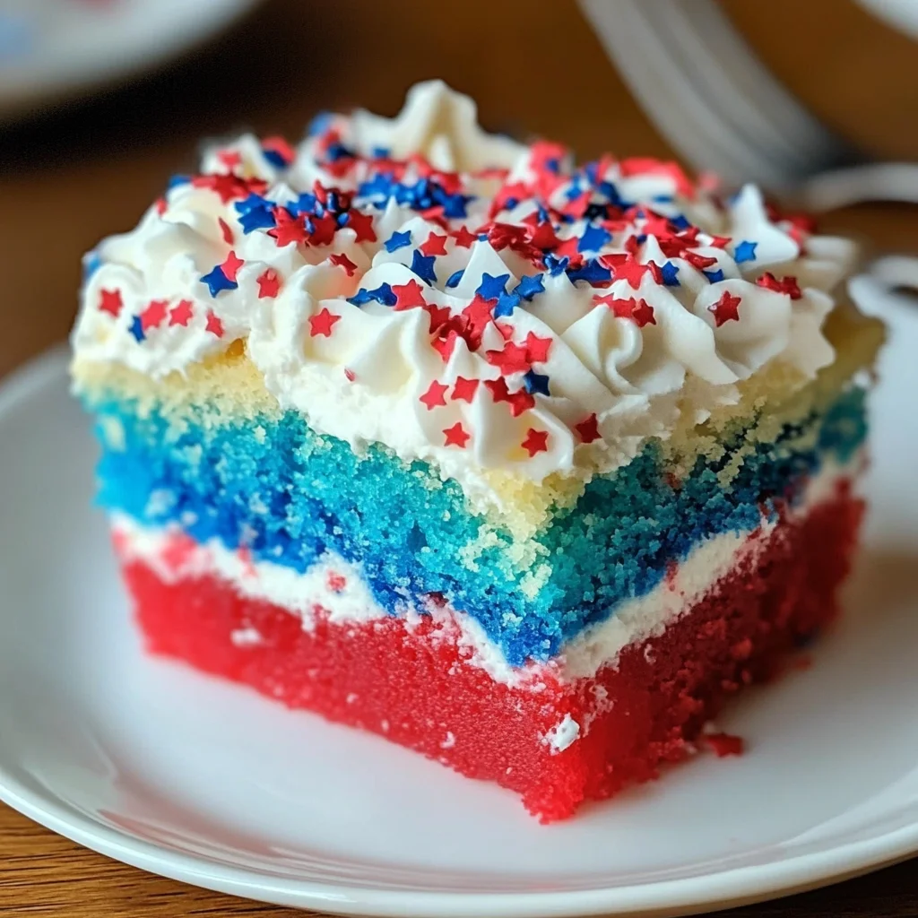 Red, White & Blue Poke Cake