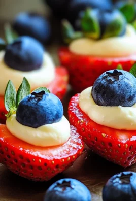 Red, White, and Blue Cheesecake Strawberries