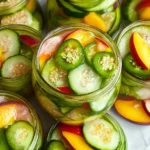 Sweet and Spicy Peach Jalapeno Pickles