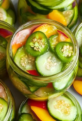 Sweet and Spicy Peach Jalapeno Pickles