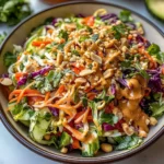 Thai Crunch Salad CPK Copycat (with peanut ginger sauce)